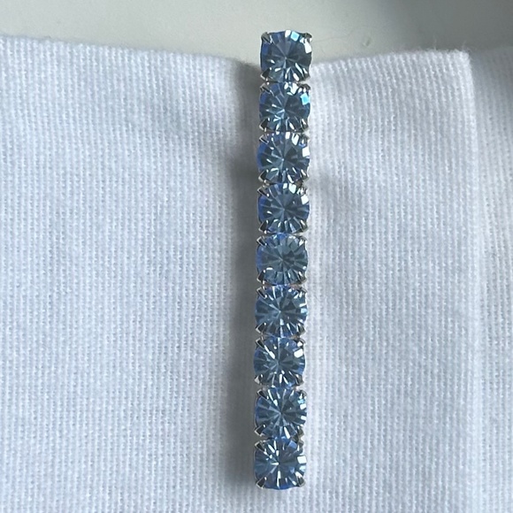 Danny Pollak Light Sapphire Swarovski Crystal Bobby Pin (#2) - approx. 2.5 in. - Picture 7 of 8